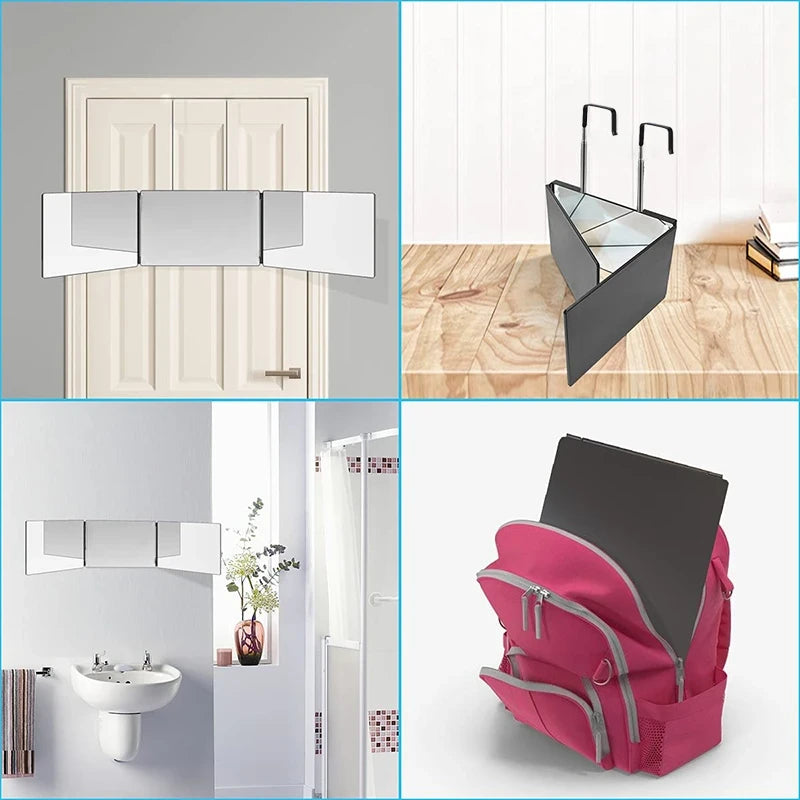 Trifold Self-Cut Vanity Mirror